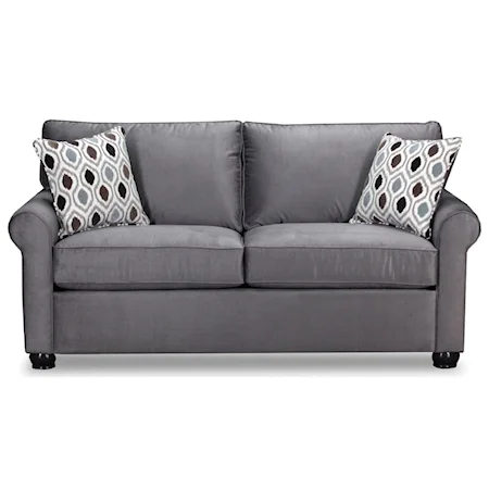 Casual 77" Apartment Sofa with Rolled Arms